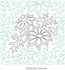 Digital Quilting Design Flannel Flower Pantograph by Naomi Hynes.