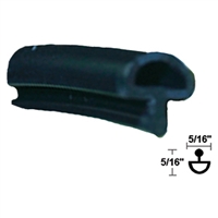 706812 -  Glass Stop Vinyl - (Black) - (SOLD BY THE FOOT) - (Stanley)
