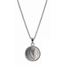 Irish Threepence Coin Pendant Necklace