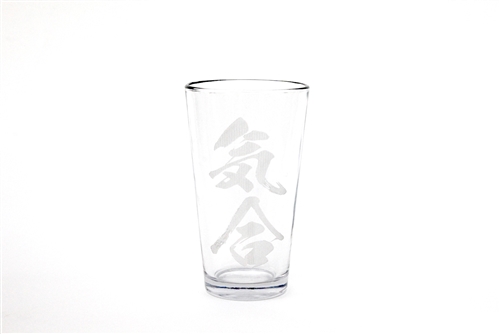 KIAI Pint Glass in Kanji writing