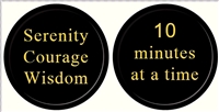 AA Plastic Sobriety Chip featuring the Serenity ~Courage~Wisdom -  10 Minutes at a time Chip | $ .25 ea