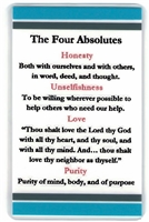 The AA Four Absolutes Laminated Verse Card