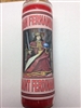 SAINT FERDINAND 7 DAY UNSCENTED RED CANDLE IN GLASS (SAN FERNANDO)