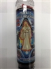 HOLY DEATH 7 TIMES REVERSIBLE 7 COLOR PREPARED SCENTED CANDLE IN GLASS (SANTA MUERTE 7 VECES REVERSIBLE)