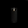 Liown - Moving Flame - Flameless LED Candle - Indoor - Black Unscented Wax - Remote Ready - 3.5" x 7"
