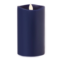 Luminara - 360-Degree Flameless LED Candle - Indoor - Unscented Atlantic Blue Wax - Remote Ready - 3" x 4"