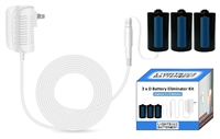 3 x D Battery Eliminator Kit (White)