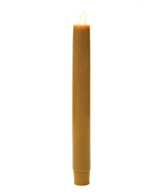 Mystique - Flameless LED Taper Candle - Indoor - Wax Coated - Taupe - 7/8" x 8"