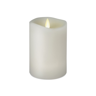 Luminara - 360-Degree Flameless LED Candle - Indoor - Unscented White Wax - Remote Ready - 3" x 4"