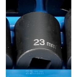 Grey Pneumatic 1/2" Drive 23mm 12 Point Metric Impact Socket GRE2123M