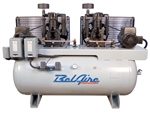 BelAire 3312DL4 2 x 7.5HP 120G Horizontal Two Stage Three Phase Electric Duplex Air Compressor P/N 8090250021