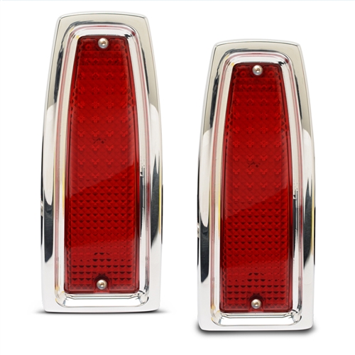 Taillight Kit W/Bezels & One Piece Sequential LED's 1966-67 Nova