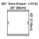 3M STERI-DRAPE Fluoroscope Drape, 35"x43", Transparent, 2 Adhesive Strips & 2 Adhesive Patches. MFID: 1012