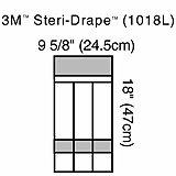 3M STERI-DRAPE Instrument Pouch Holds Long Instruments, 9 5/8" x 18", 3 Compartments. MFID: 1018L
