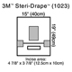 3M STERI-DRAPE Ophthalmic Small Drape with Incise Film & Pouch, 15" x 19". MFID: 1023
