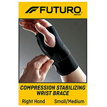 3M FUTURO Compression Stabilizing Wrist Brace, Right Hand, Small/ Medium, 2/pk, 6 pk/cs. MFID: 48400ENR