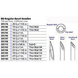 BD PrecisionGlide 23 G x 1&#189;" Thin Wall IM, Regular Bevel Needle, Sterile, 100/box, 10 box/case. MFID: 305194