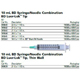 BD Syringe/Needle Combination, 10mL w/ luer-Lok tip, 21 G x 1&#189;", 100/box, 4 box/case. MFID: 309643