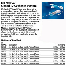 BD Nexiva Closed IV Catheter System, 18 G x 1.75", HF Dual Port (1.3x45mm), 20/pack, 4 pack/case. MFID: 383540