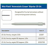 Wet-Field Hemostatic Eraser Bipolar 25G, fine tip, straight. MFID: 221267