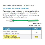 Visitec Ultraspear LASIK PVA Eye Spears, 100 count. MFID: 40815