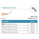 Visitec Irrigating Cystotomes, Irrigating Cystotome, .40 x 16 mm (27G x 5/8 in). MFID: 581618