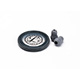 Littmann Spare Parts Kit for Master Cardiology Stethoscope: Small Snap Tight Soft-Sealing Eartips, Rim/Diaphragm, Gray, each. MFID: 40018E