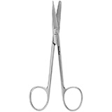 MeisterHand WAGNER Plastic Surgery Scissors, 4-7/8" (125mm), Straight, Sharp-Blunt Points. MFID: MH5-272