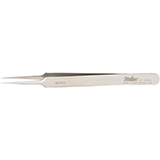 MILTEX SWISS Jeweler Style Forceps, 4-3/8" (110mm) Non-Magnetic Stainless Steel, Style 5F, Micro-Fine Jaw. MFID: 17-305X