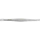 MILTEX SCHAMBERG Comedone extractor, 3-3/4" (96.5mm), double-ended, extra fine loops, with crimped small loop. MFID: 33-202