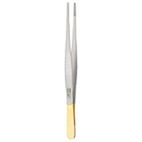 MILTEX Carb-N-Sert Dressing Forceps, 6" (15.2 cm), cross serrated tips, Carb-N-Sert. MFID: 6-30TC