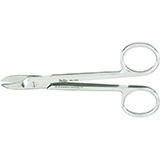 MILTEX Wire Cutting Scissors, 4-3/8" (110mm), Straight, Smooth Blades. MFID: 9D-133