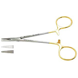 PADGETT Halsey Needle Holder, Tungsten Carbide, Serrated Jaws, Left-Handed, Length= 5" (127 mm). MFID: PM-2410LH