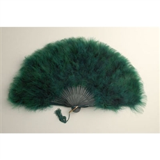 Green Marabou Feather Fan