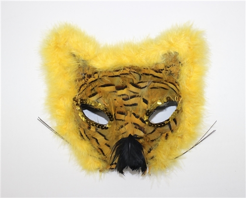 feather mask with peacock feather