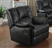 Obert Dark Brown Leather Aire Recliner by Acme - 51657
