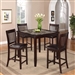 Cascade 5 Piece Counter Height Faux Marble Top Dining Set in Espresso Finish by Crown Mark - 2740