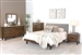 Mays Grey Fabric Bed 6 Piece Bedroom Set in Walnut Brown Finish by Coaster - 215961