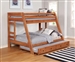 Wrangle Hill Twin Over Full Bunk Bed 2 Piece Set in Amber Wash Finish by Coaster - 460093-T