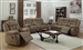 Higgins 2 Piece Reclining Living Room Set in Tan Performance Coated Microfiber Upholstery by Coaster - 602264-S