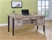Samson Desk in Weathered Oak Finish by Coaster - 801950