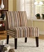 Lifestyle Classic Multi-Colored Stripe Fabric Armless Lounge Chair by Homelegance - 468F7S