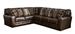 Denali 3 Piece Sectional in Chocolate Leather by Jackson Furniture - 4378-03L-CH