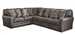 Denali 3 Piece Sectional in Steel Leather by Jackson Furniture - 4378-03L-S