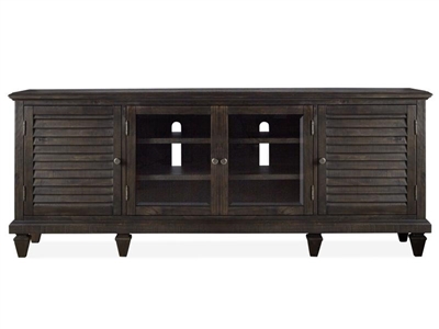 Calistoga 82 Inch TV Console in Weathered Charcoal Finish by Magnussen - MAG-E2590-08