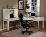 Boca 4 Piece Home Office Set in Cottage White Finish by Parker House - BOC-357D-4