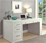 Catalina 2 Piece 60 Inch Writing Desk in Cottage White Finish by Parker House - CAT-486-2