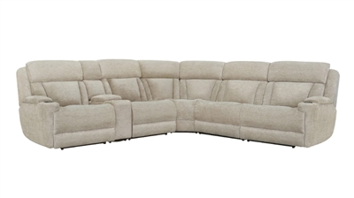 Dalton 6 Piece Power Reclining Sectional in Lucky Fawn Fabric by Parker House - MDAL-LFA-6