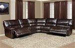 Pegasus 5 Piece Power Reclining Sectional in Nutmeg Synthetic Leather by Parker House - MPEG-811LP-NU-5