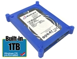 MaxDigitalData® 1TB USB 3.0 Portable External Hard Drive - Blue (Windows NTFS Pre-Formatted) - w/2 Year Warranty